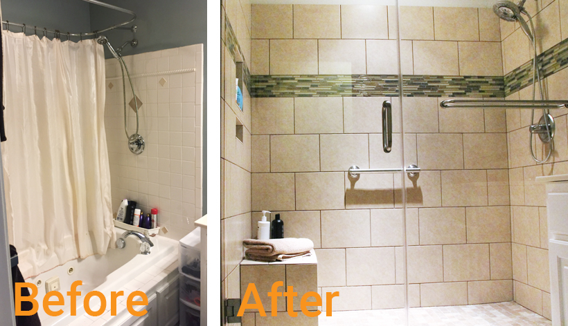 Before and After Bathroom Remodel