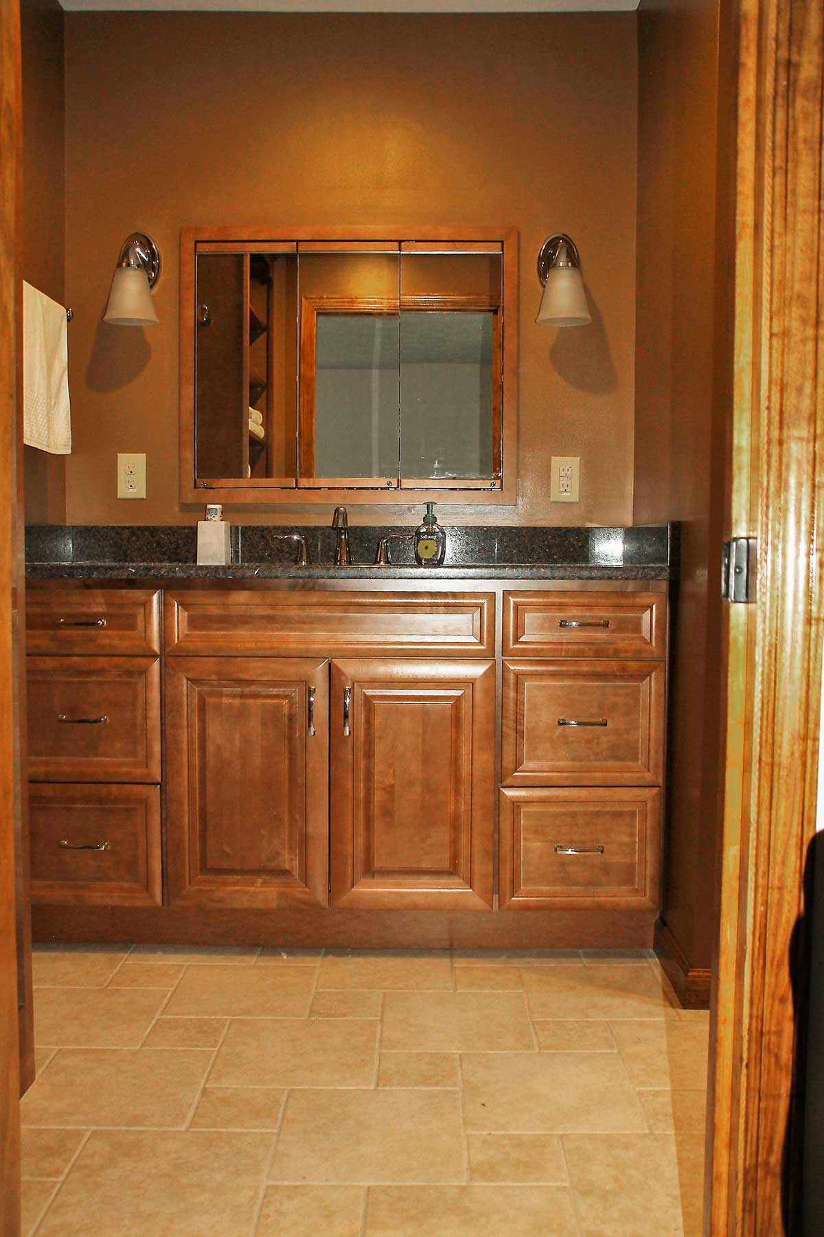 View of bathroom vanity